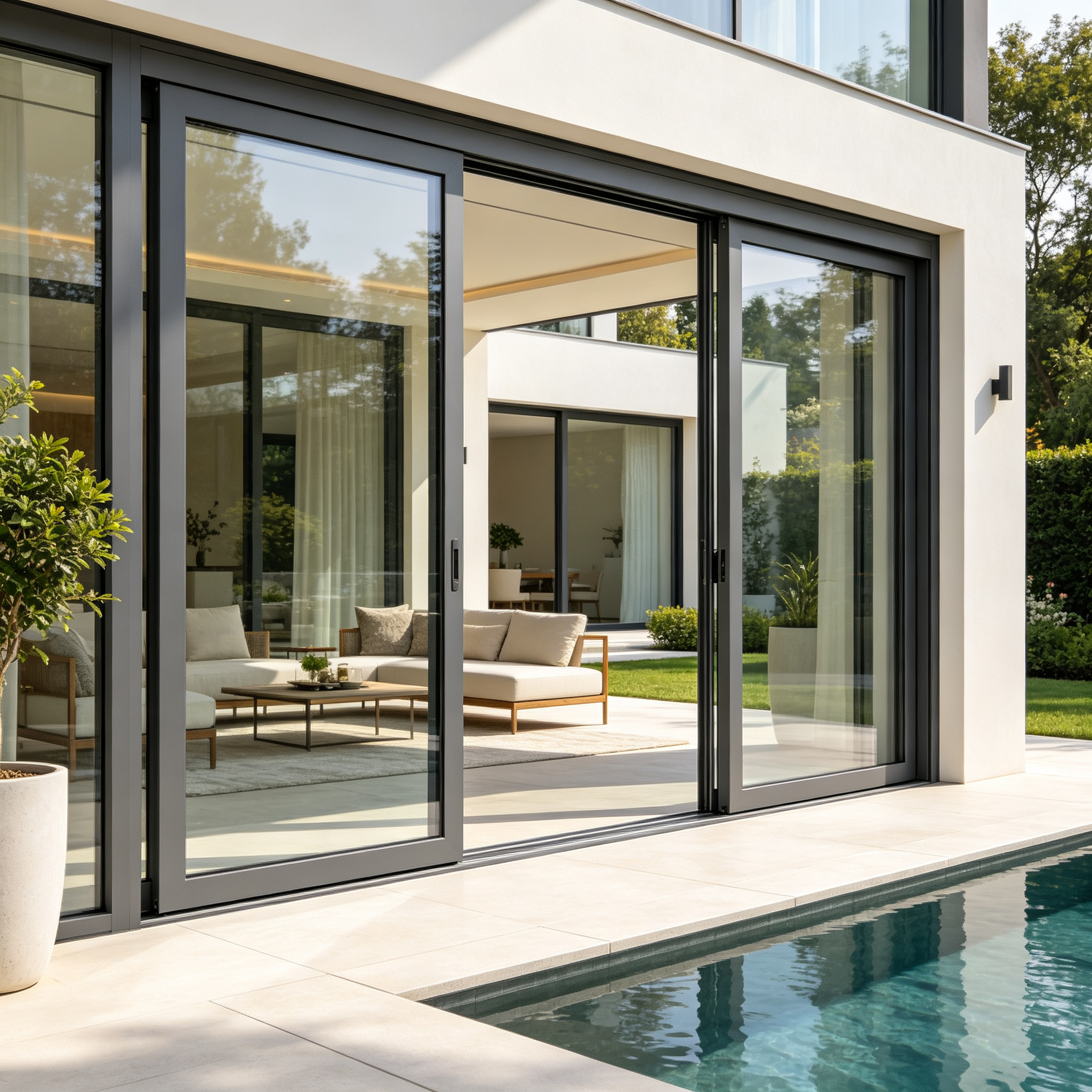 Heavy Duty Aluminum Lift Sliding Door Double Glazing Tempered Glass Large Panel Patio Entrance Custom Size OEM Factory