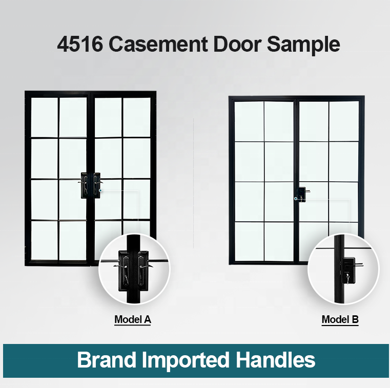 Hurricane Proof Florida FPA NOA NFRC Standard Escape Door Automatic Aluminum French Door AS2047 Certification Barrier-free Doors