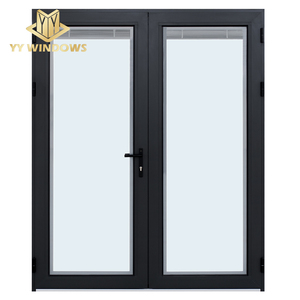 Double Glass California Architectural Industrial Aluminum French Doors