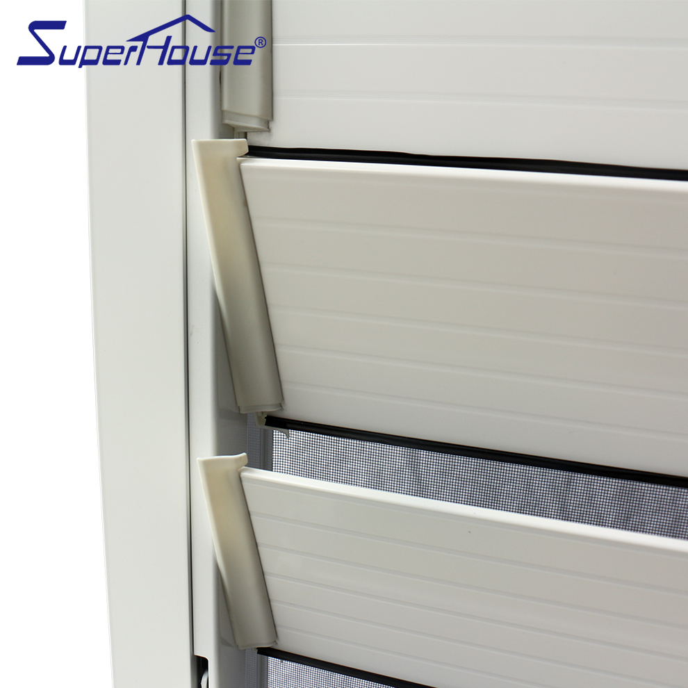 Aluminum Insulated Glass Sun Louver windows Louvre Window Factory Supply
