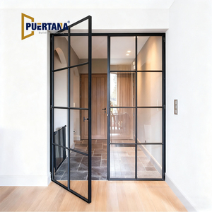 Modern Indoor Aluminium Glass French Doors