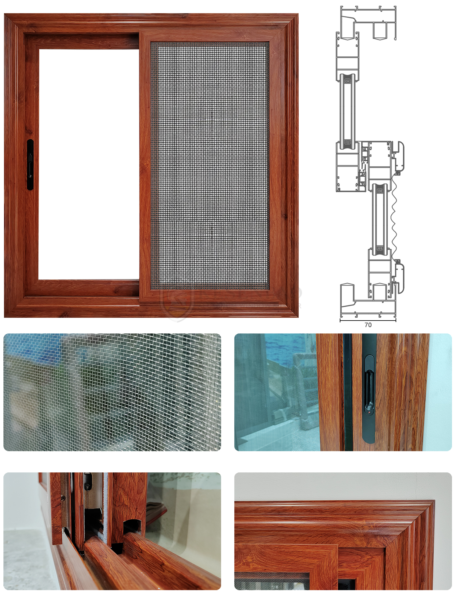 70 Series Sliding Window Detail