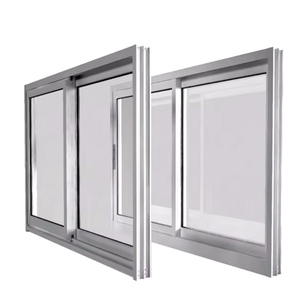 120 Series Horizontal Sliding Window Modern Bathroom Exterior Aluminum Alloy Frame Double Low E Glass