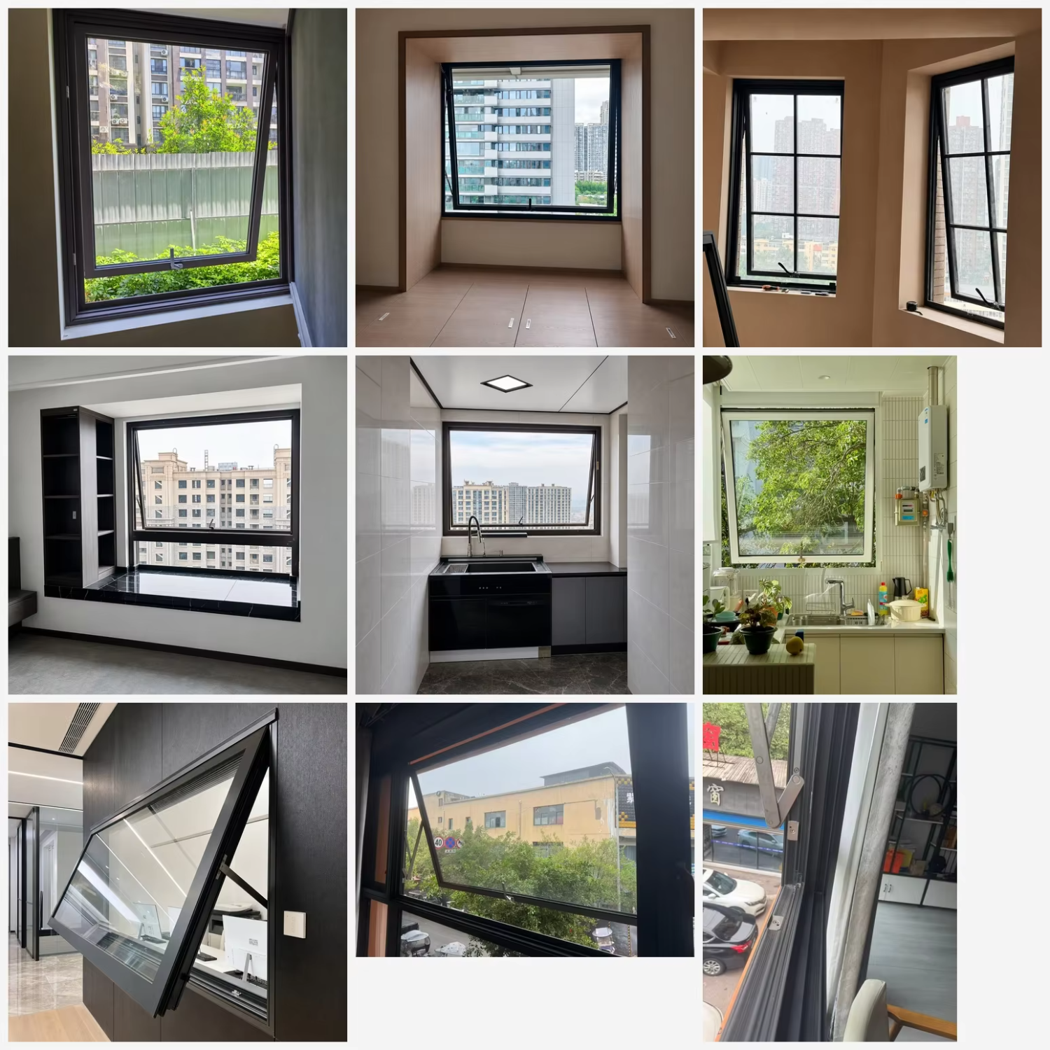 Factory Direct Vertical Awning Window Double Glazed Low-E Glass Thermal Break Soundproof AS2047 CE NFRC Exterior Teashop