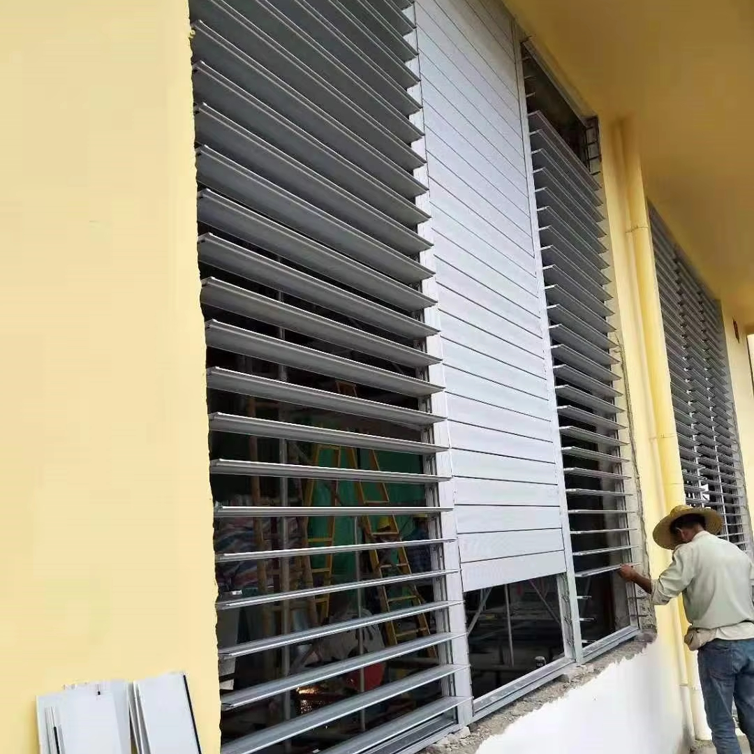 China Manufacturer Aluminum Shutter Window Louvered Outdoor Motorized Jalousie Aluminum Shade Louvers