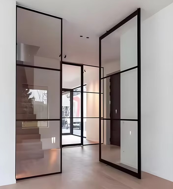 Aluminum Glass Pivot Door Modern Home Main Entrance Security Entry Front Doors