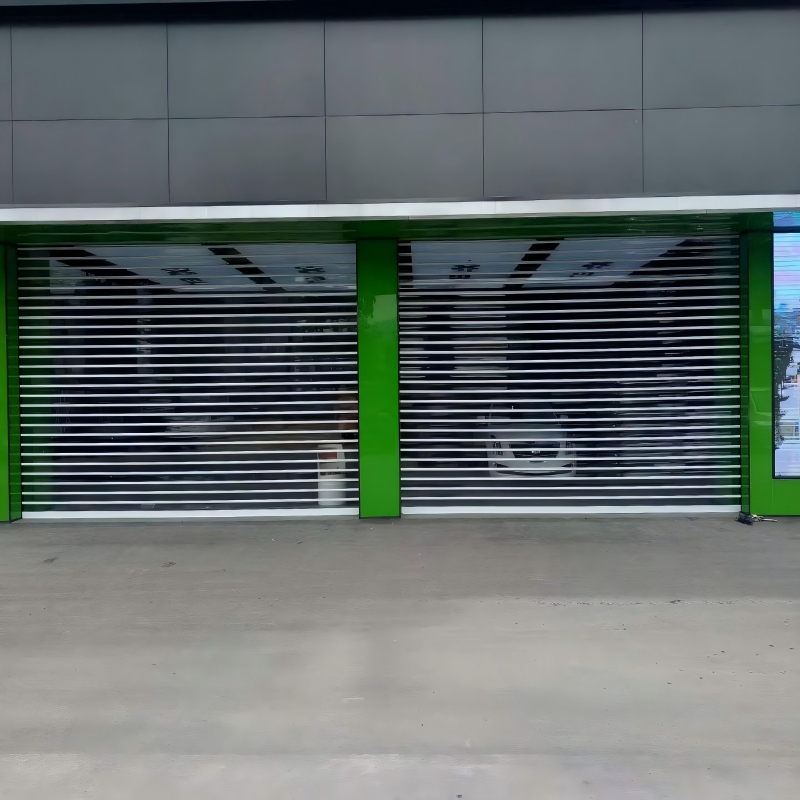 Modern Aluminum Frame Crystal Folding Door Custom Telescopic Transparent PC Sliding Door Collapsible Clear Crystal Door for Mall