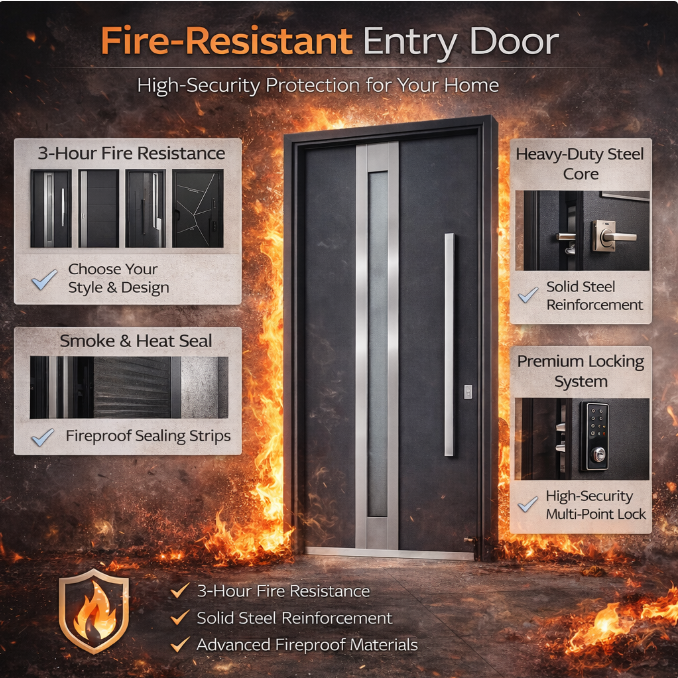 Luxury Smart Entrance Doors Cast Aluminum Metal Single Front Entry Anti Theft Aluminum Alloy Exterior Security Doors