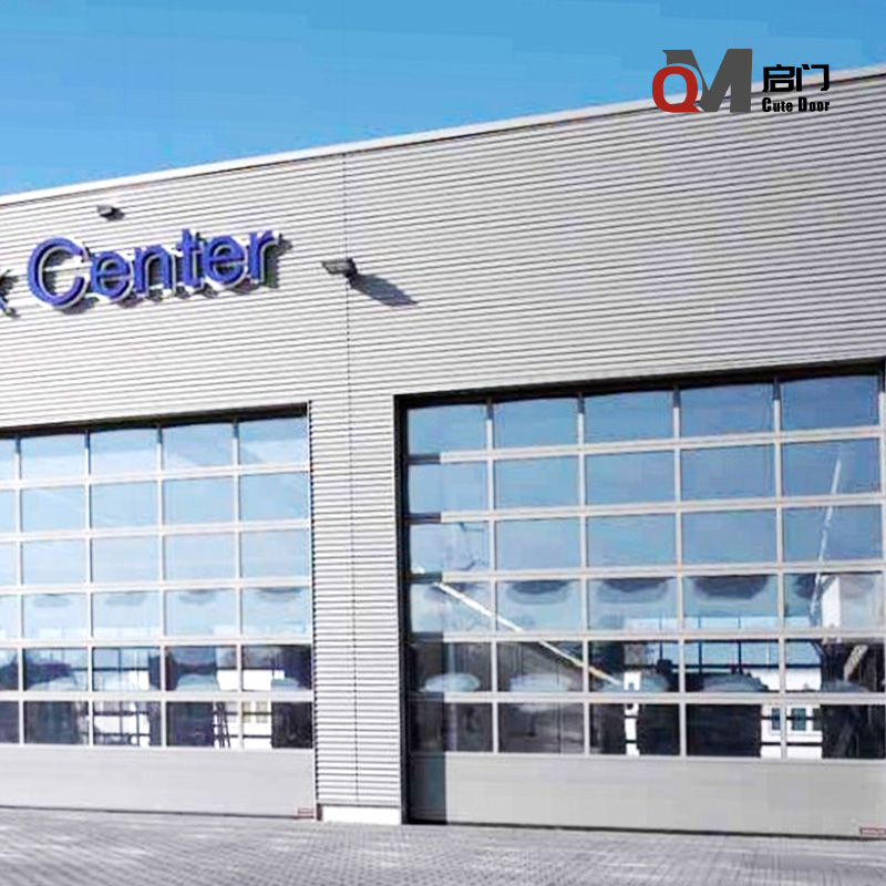Wholesale Polyacrylic Aluminium Electric Glass Door Custom Industrial Lifting Door Anti-theft Cheap Commercial Warehouse