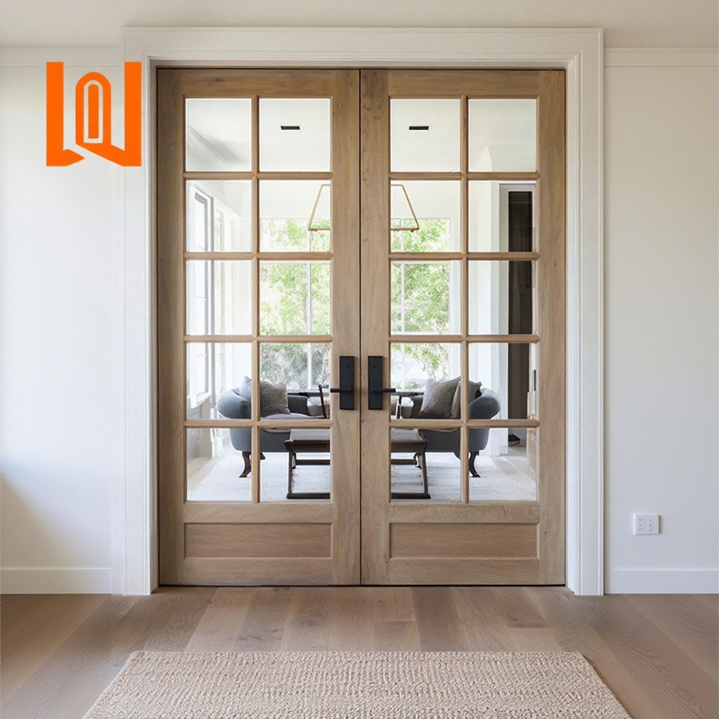 Wholesale Resort Houses Residential Interior French Doors Factory Direct Aluminum Casement Doors Aluminum Wood Doors