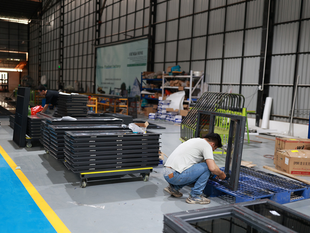 Finished aluminum products awaiting quality inspection