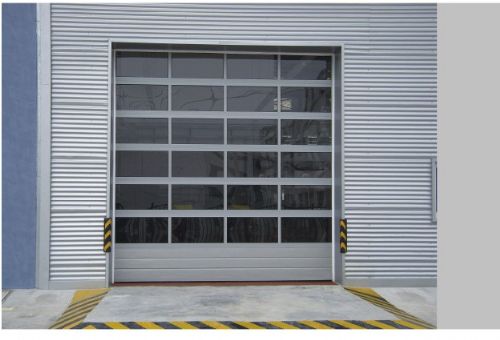 Acrylic Aluminum Clear Garage Door Full View Customized Classic Collection Overhead Sectional Door