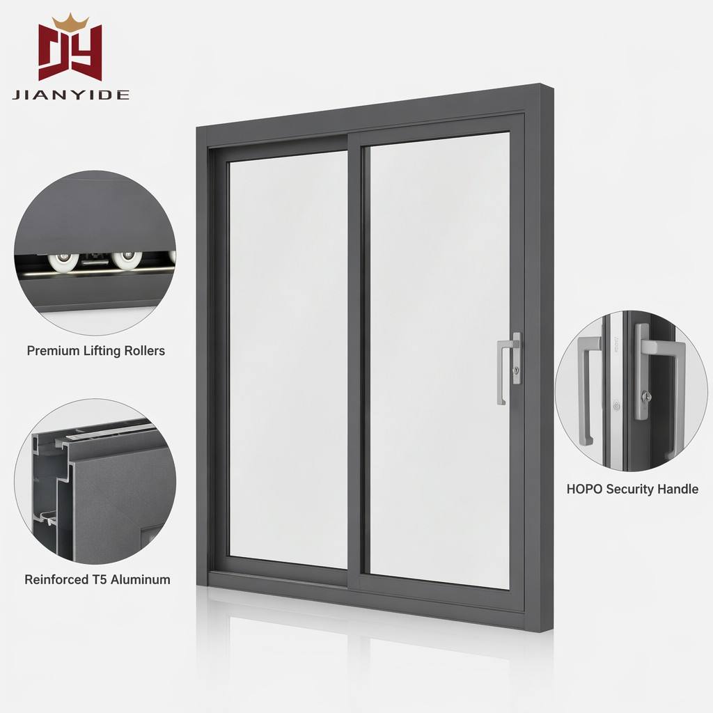 Aluminium Exterior Sliding Doors Heavy Duty Lift and Slide Door for Architectural Projects Custom Size OEM ODM CE Certified