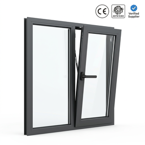 Casement Window for Balcony Terrace Aluminium Double Glazed Side Hung Glass Windows for Modern Villa House