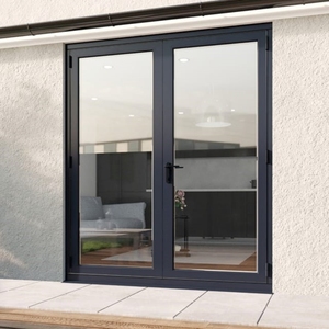 Modern Aluminium French Door Casement System Double Glazed Thermal Break Exterior Large Glass Patio Interior Doors for Balcony