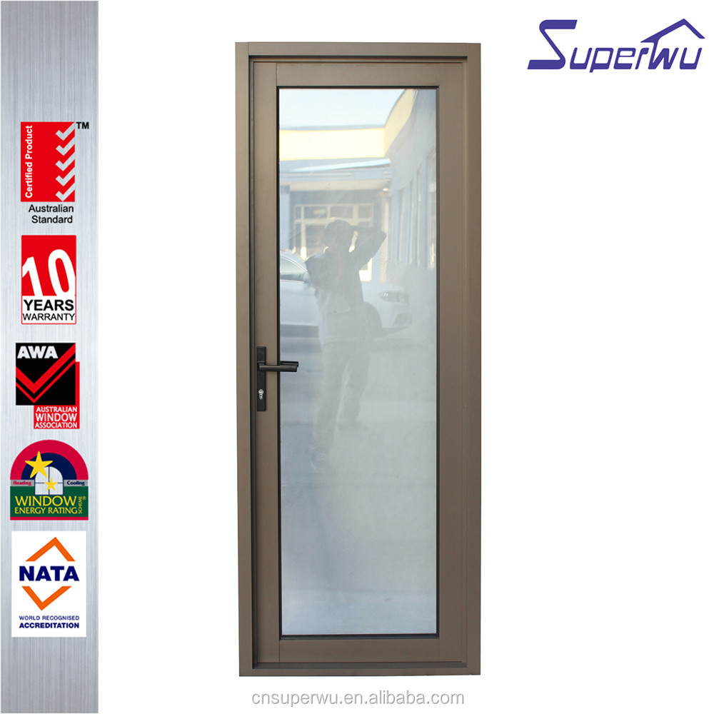 Commercial Glass Entry Doors NFRC Certified Aluminum Frame Energy Efficient Storefront Entrance Door Custom Size