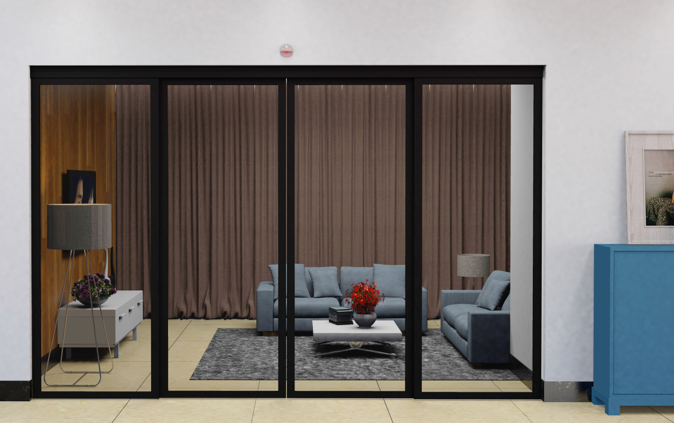 2023 New Automatic Maglev Magnetic Levitation Sliding Doors 3 Panel Slimline Doors Aluminium Narrow Slim Frame Sliding Door