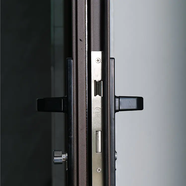 RG50 Casement Door Soundproofing Double Tempered Glass Aluminum Doors Slim Open Door for Home