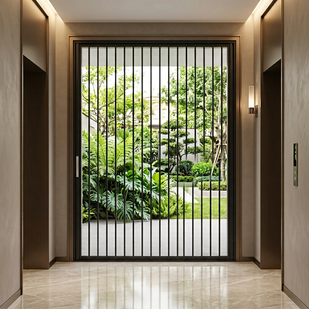 Aluminum Frame Clear Acrylic PVC Thermal Insulation Sliding Folding Retractable Partition Door for Kitchen Staircase Outdoor Air