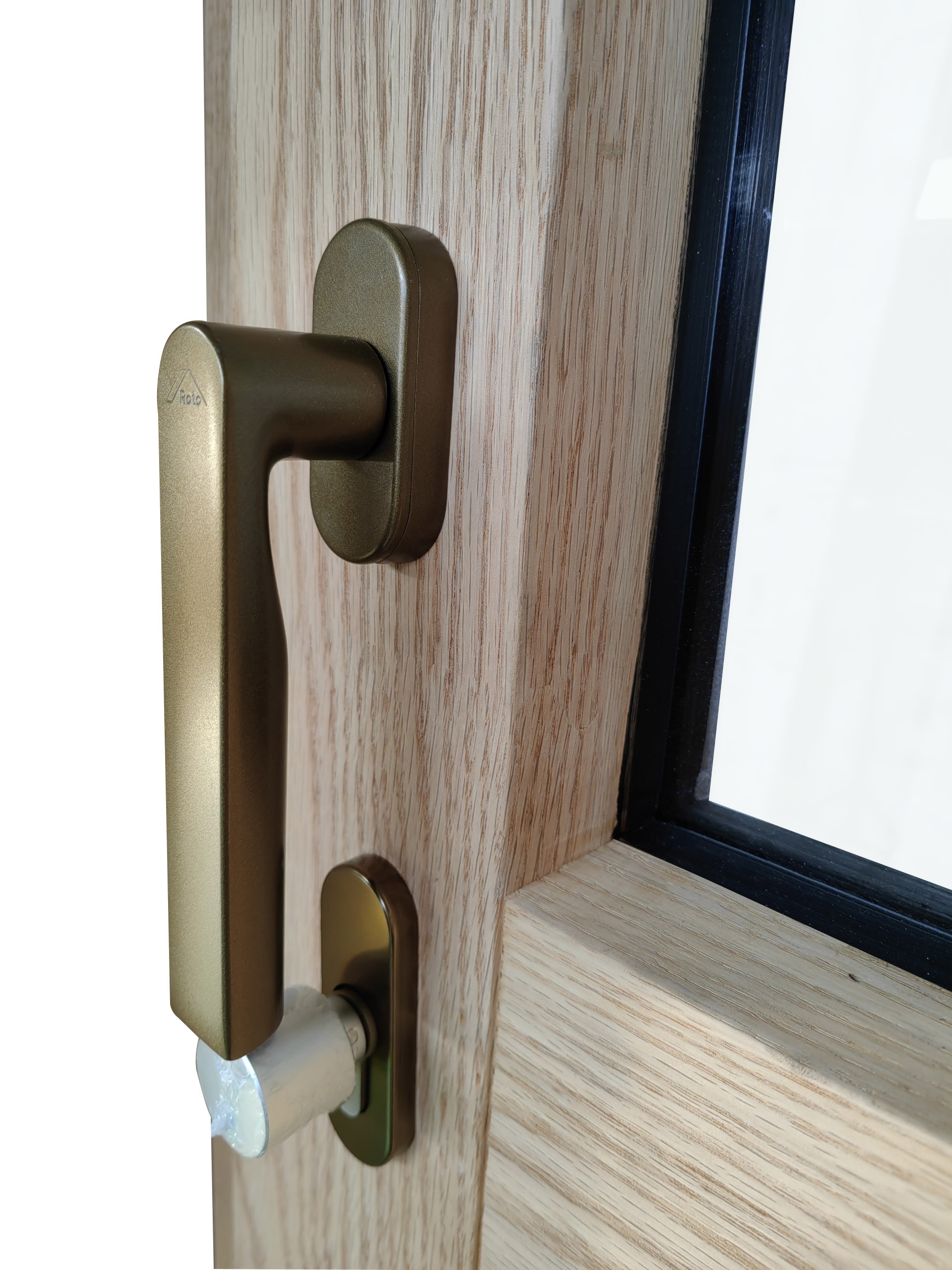 Penjoy Aluminum Clad Wood Solid Core Entry Door Thermal Insulation Custom for Villa Residential Hotel Europe Standard