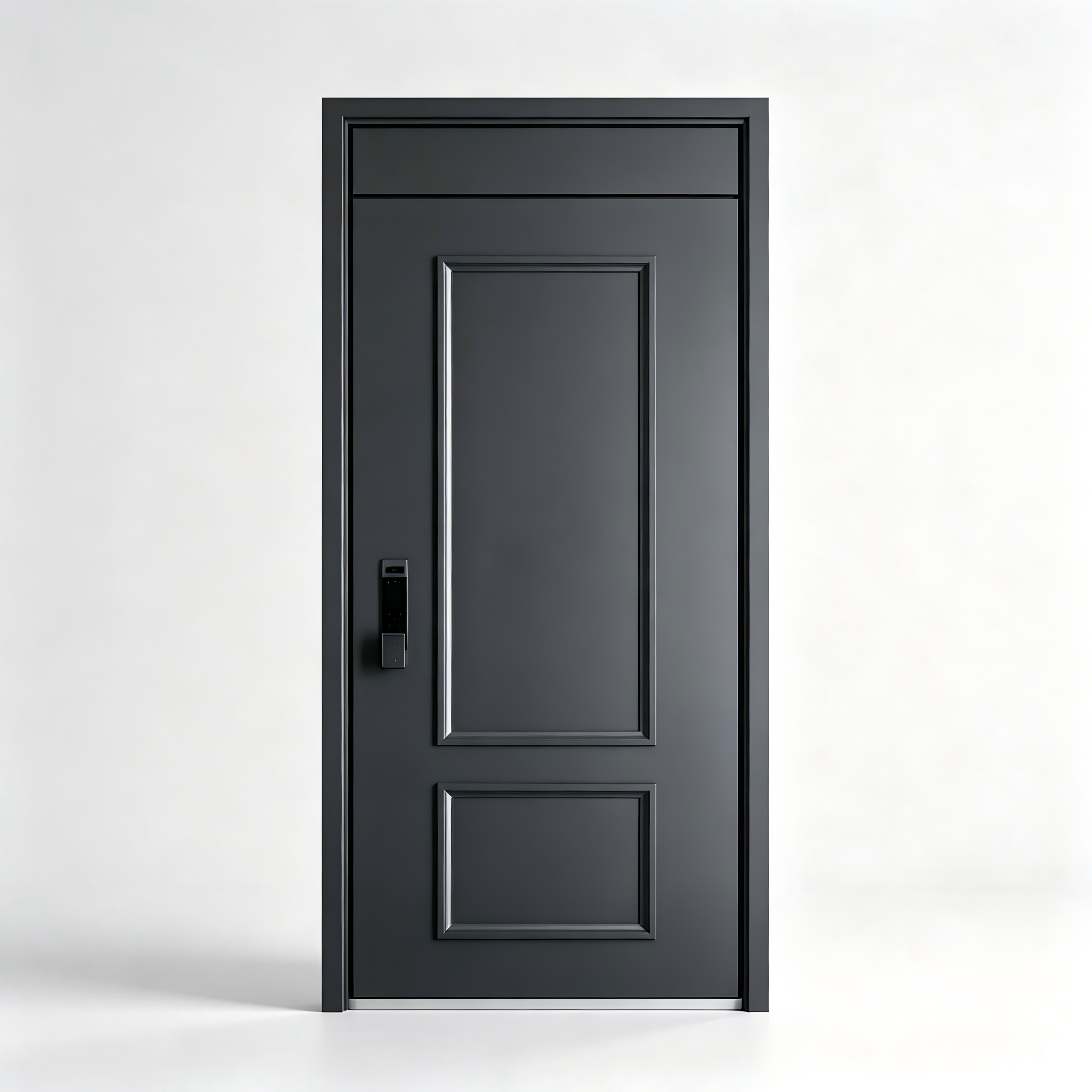 Aluminum Carved Entry Door Wood Grain Finish CNC Pattern Anti Theft Tempered Glass Waterproof Luxury Villa OEM Custom