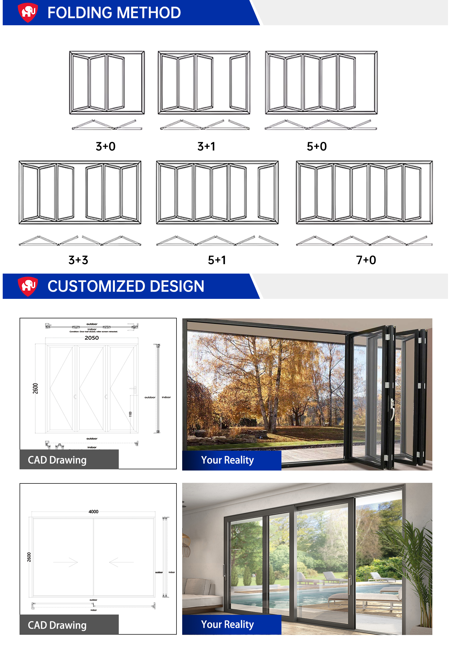 Aluminum Folding Door Detail 12