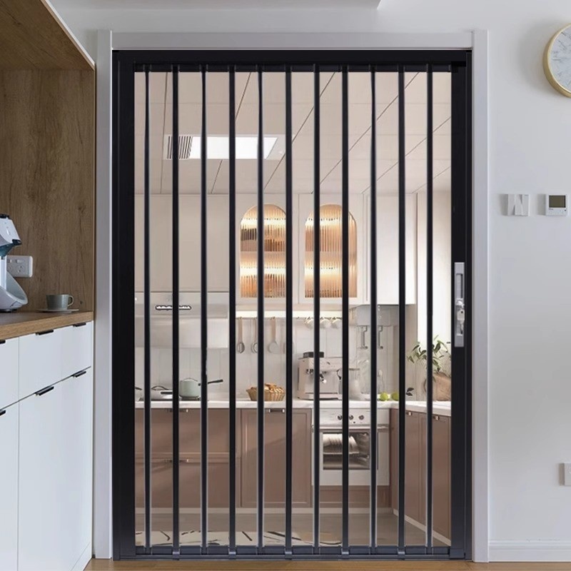 Modern Transparent Acrylic Crystal Panel Aluminum Alloy Folding Sliding Invisible Door Retractable Balcony Living Room Bathroom