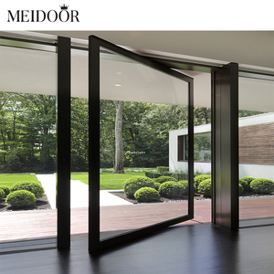 China Supplier House Office Commercial Grade Aluminium Glass Pivot Door for Hotel Spring Door Entrance Door