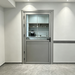 Waterproof Aluminum Half Glass Interior Swing Door