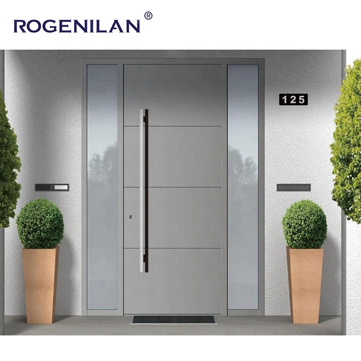 High Quality House Cast Aluminium Front Entry Swing Door Modern Residential Security Entrance Doors for Sale