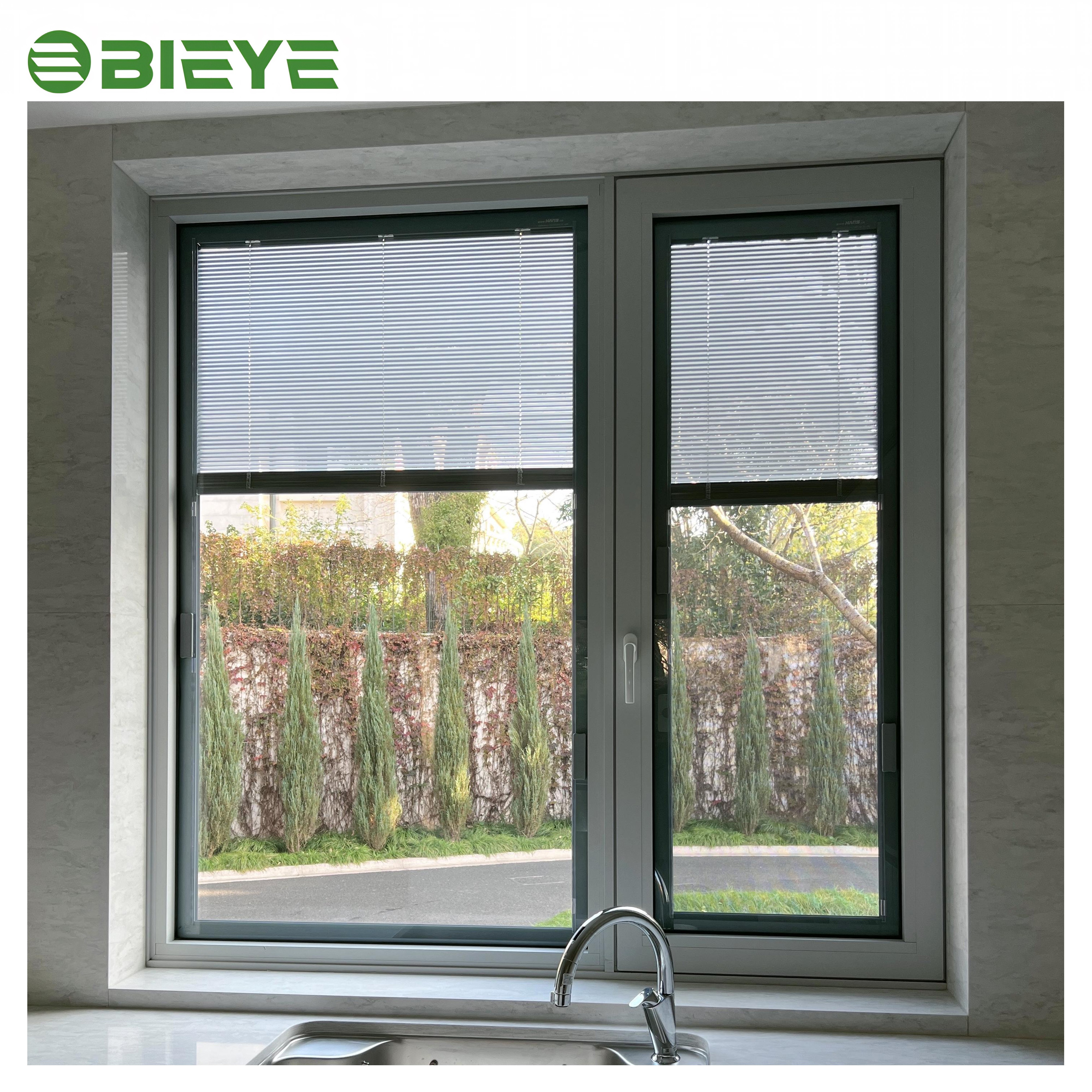 Promotional Customization Tinted Glass Aluminum Glazed Bullet Proof Fixed Safety Door and windows