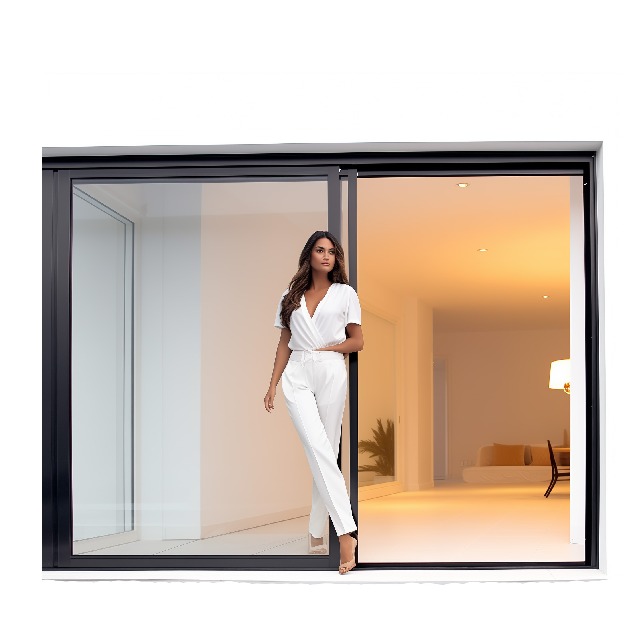 AS2047 Australian Residential & Commercial Aluminium Sliding Stacking Doors with Fly Screens Waterproof Feature