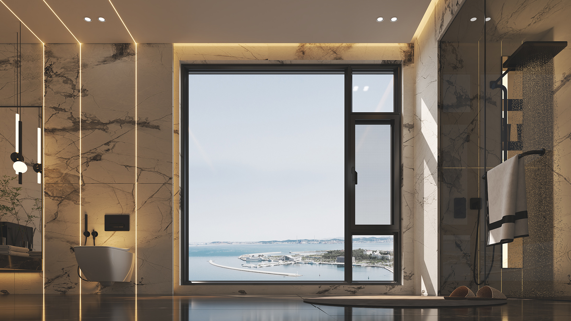 Modern Arched Aluminum Clad Wood Casement Windows Low E Glass Stainless Steel Screen Luxury Building Decoration Energy Star