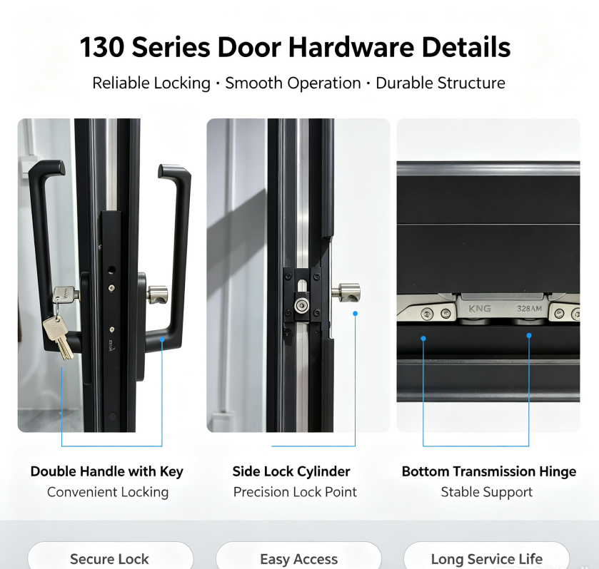 Airtight Aluminum Compression Sliding Door Heavy Duty Lift And Slide System For Villa Courtyard Commercial Use