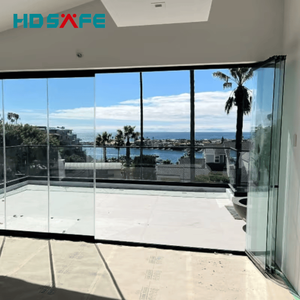 Factory Custom Slim Frame Aluminum Bifold Glass Door