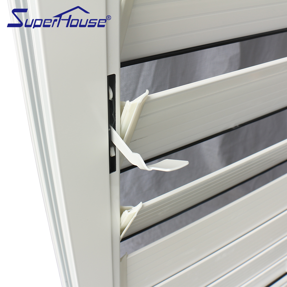 Aluminum Insulated Glass Sun Louver windows Louvre Window Factory Supply