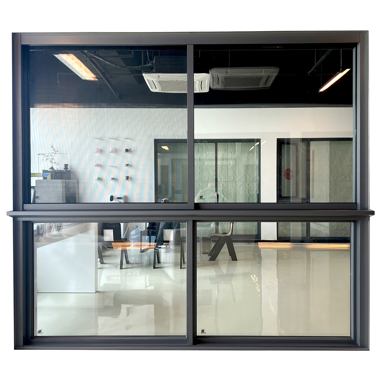 Commercial grade acoustic double-glazed aluminum sliding window