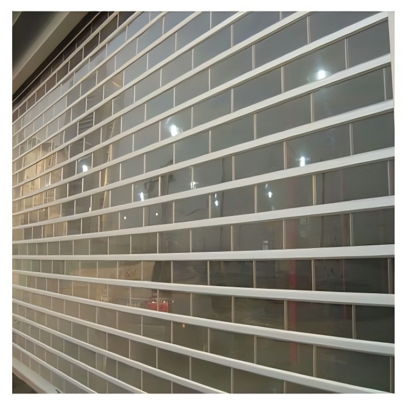Modern Aluminum Frame Crystal Folding Door Custom Telescopic Transparent PC Sliding Door Collapsible Clear Crystal Door for Mall
