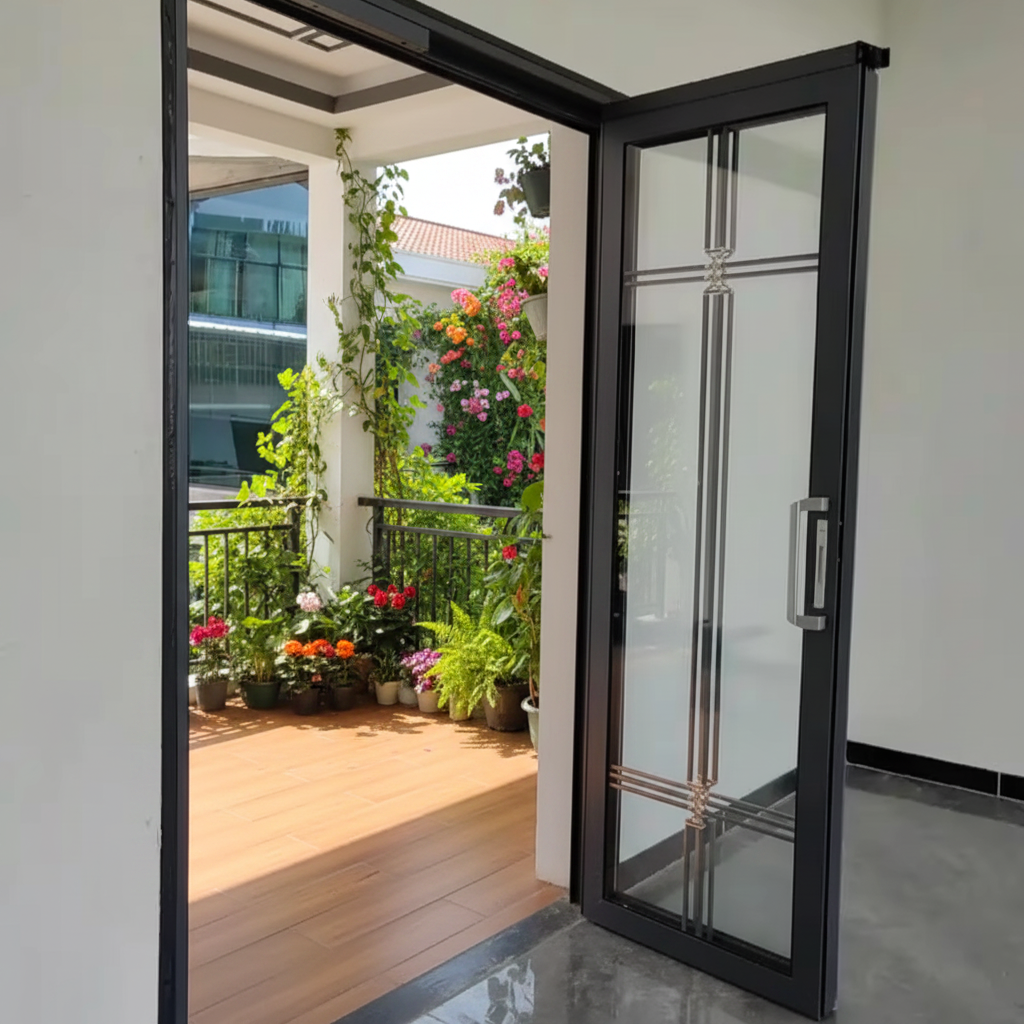 High-quality Modern Aluminum Alloy Sliding Double Doors with Fiberglass Screen-For Bedrooms Kitchens Supermarkets-PDPT Style