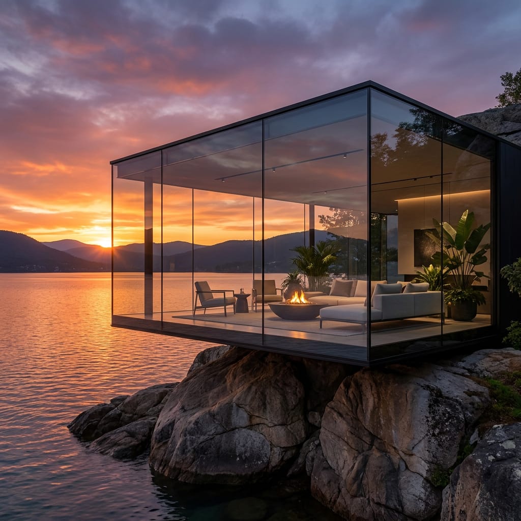 Modern Aluminum Alloy Ultra Clear Double Tempered Glass Waterproof Sunroom With Flush Floor Track Doors For Garden Villa