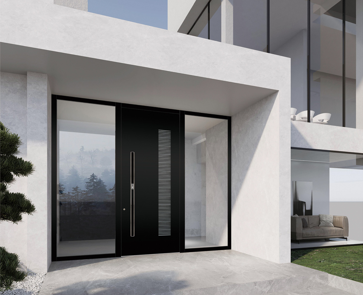 LEDOW Aluminum Entrance Pivot Door For Luxury Homes, Villas, Hotels &amp; Commercial Projects | Custom North America B2B Solutions