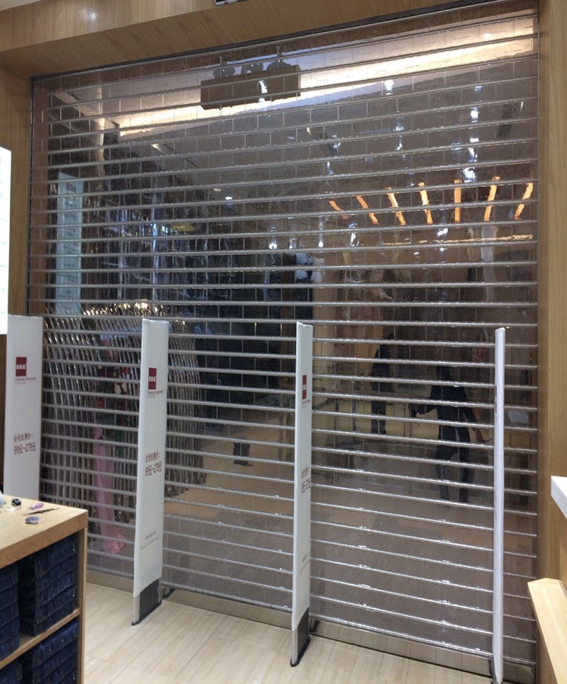 Elegant Crystal Effect Roller Door Advanced Aluminum Frame Tough Coating and Quiet Retraction for Stylish Commercial Areas