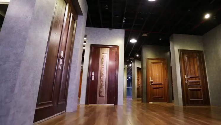 Custom Size Aluminum Wood Composite Fire Door Listed WH Certified IPX5 Waterproof for Apartment Office Commercial Building