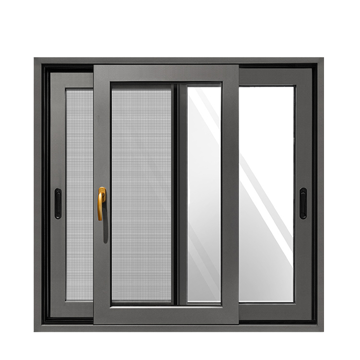 China Manufacturer Thermal Break Waterproof Aluminum Sliding Glass Windows with Mosquito Net for Home