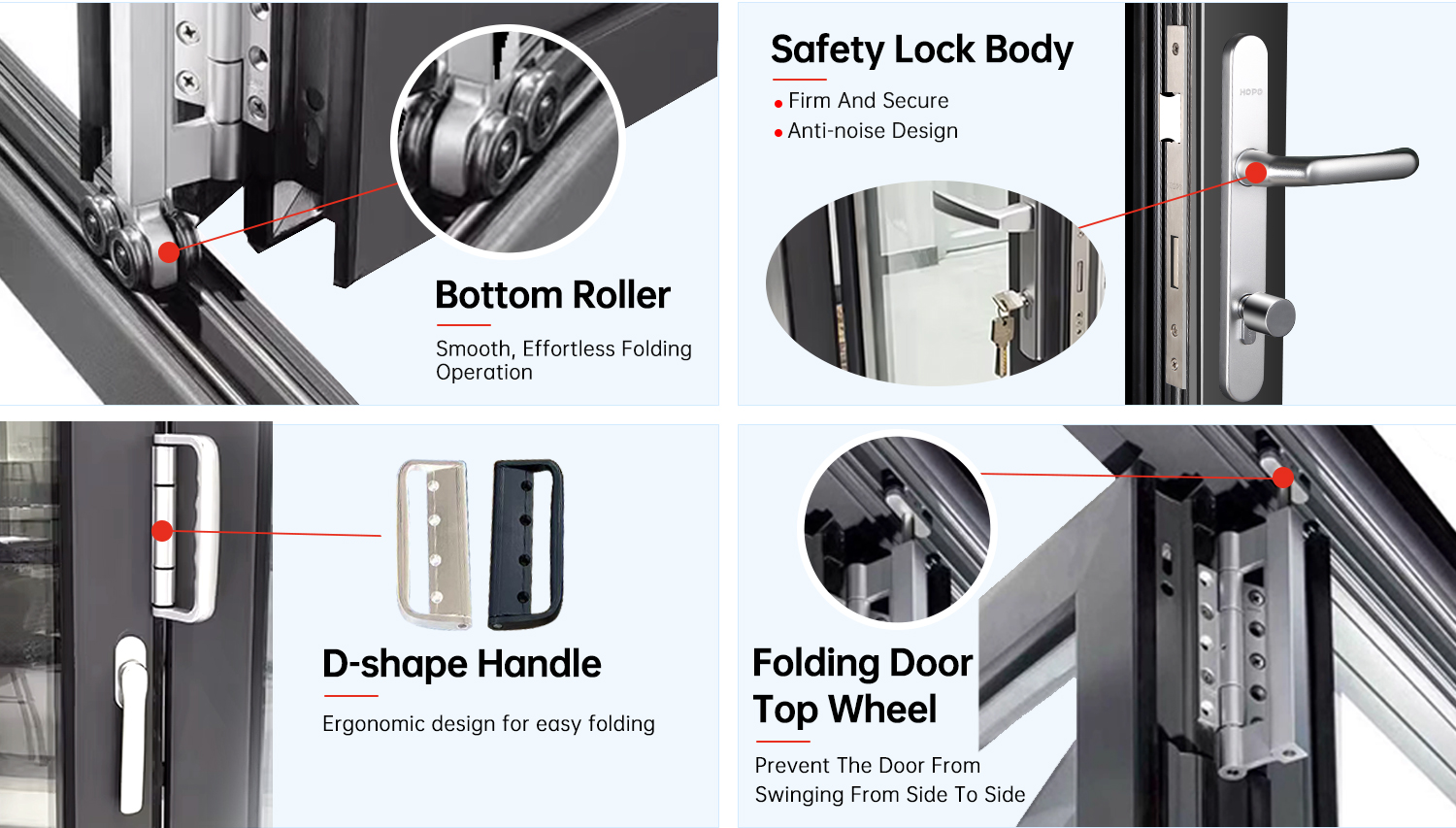 Aluminum Folding Door Detail 6