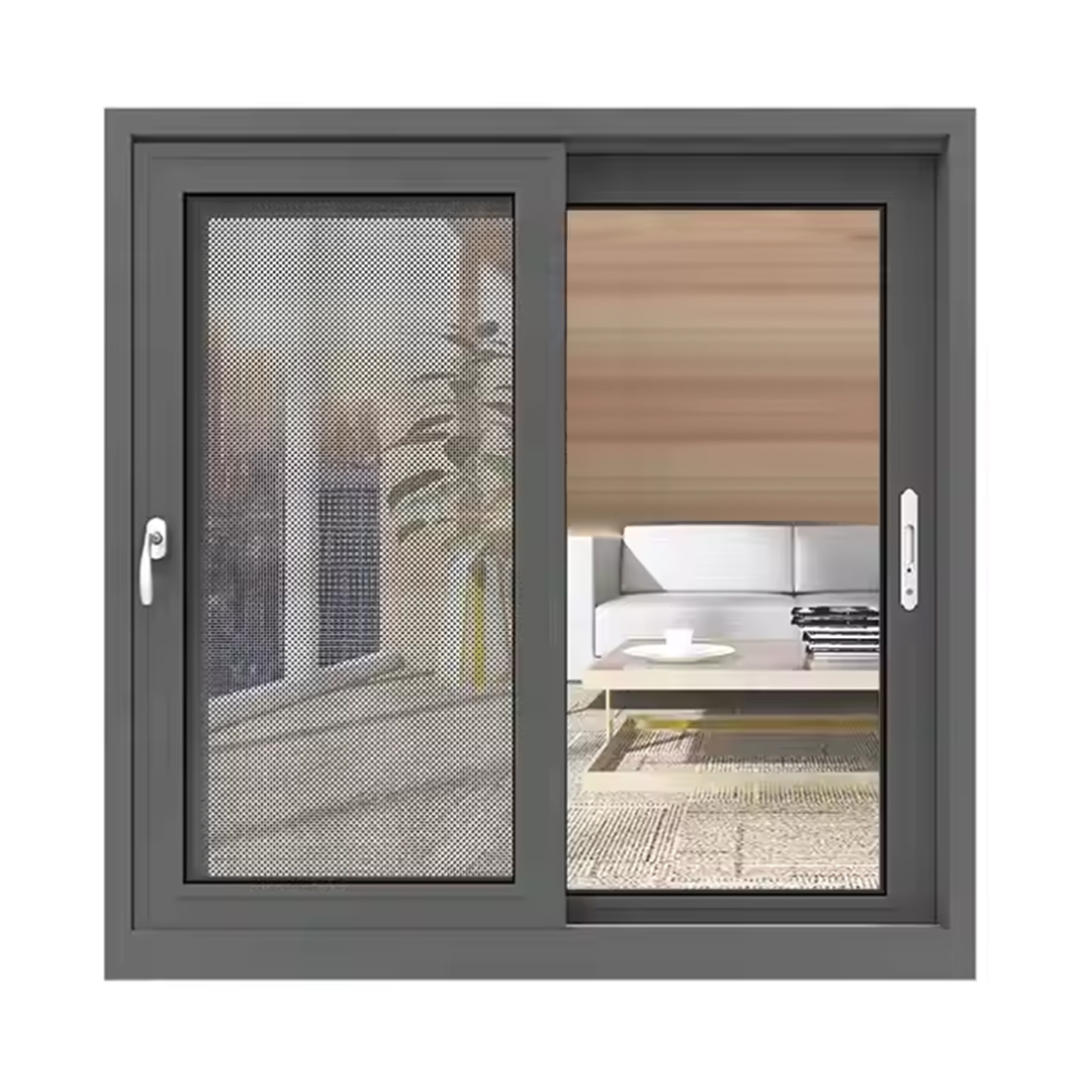 Waterproof Residential windows with Double Tempered Glass and Hot Broken Aluminum Frame Sliding System windows Bedroom Window