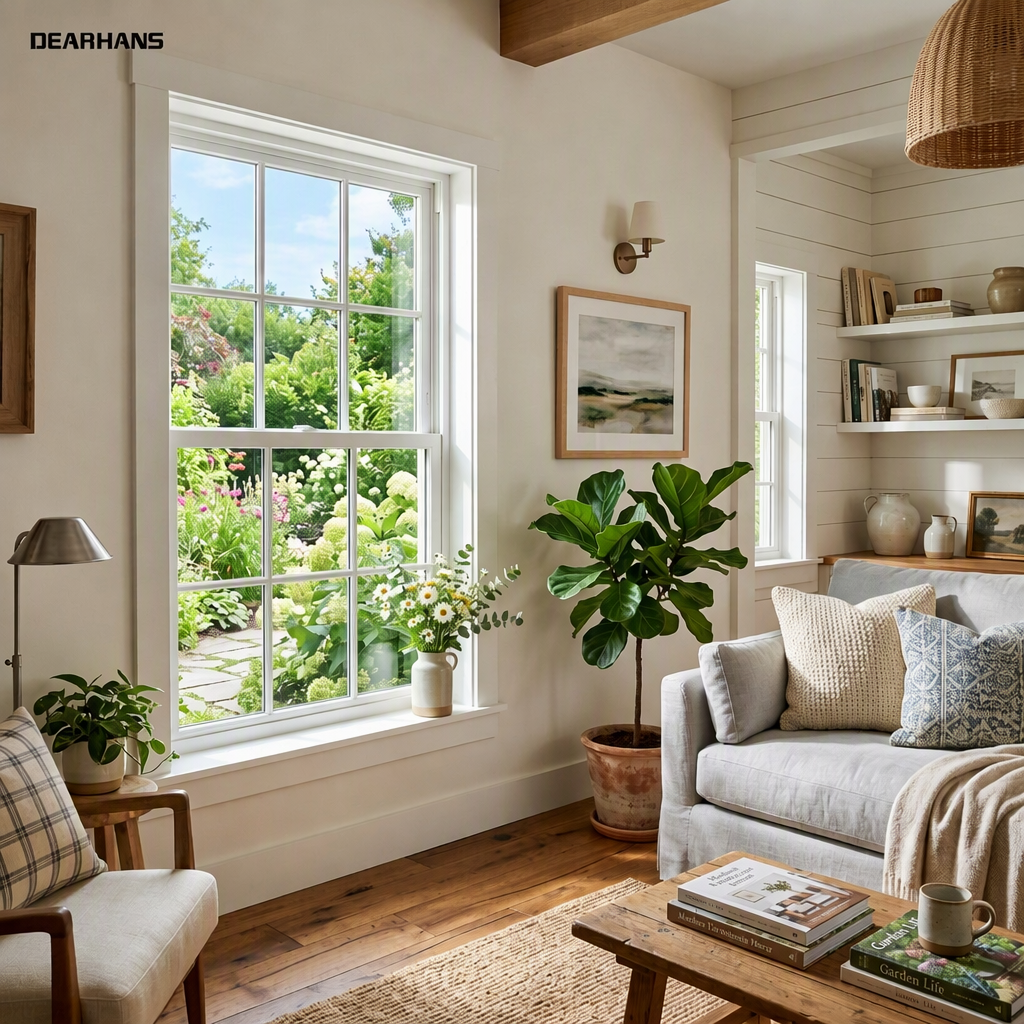 American Replacement Single Hung Windows Aluminum Vertical Sliding Single Hung Windows with Full Insect Screen