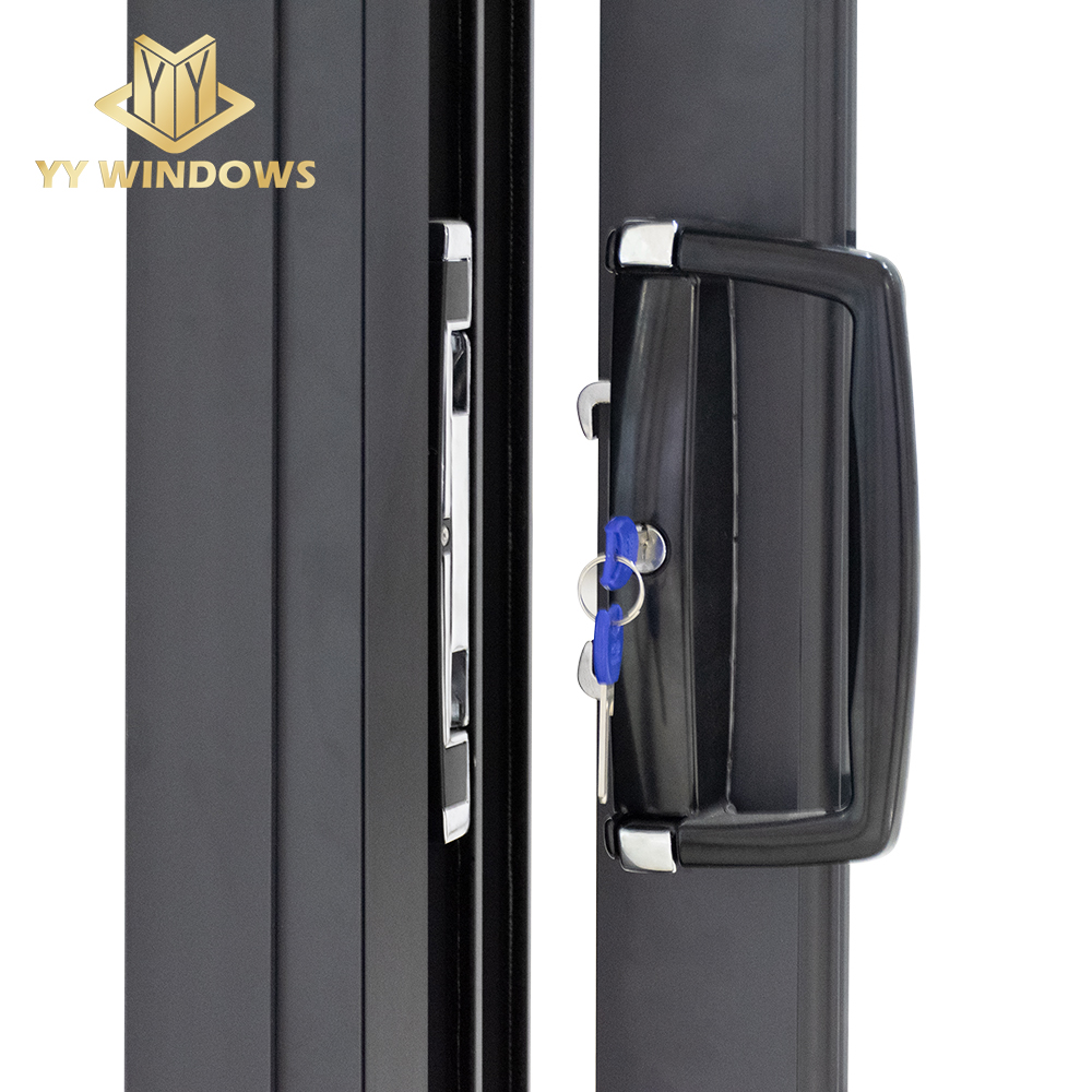 NFRC Certification Soundproof Interior Dividers Aluminum Glass Sliding Doors with Screen