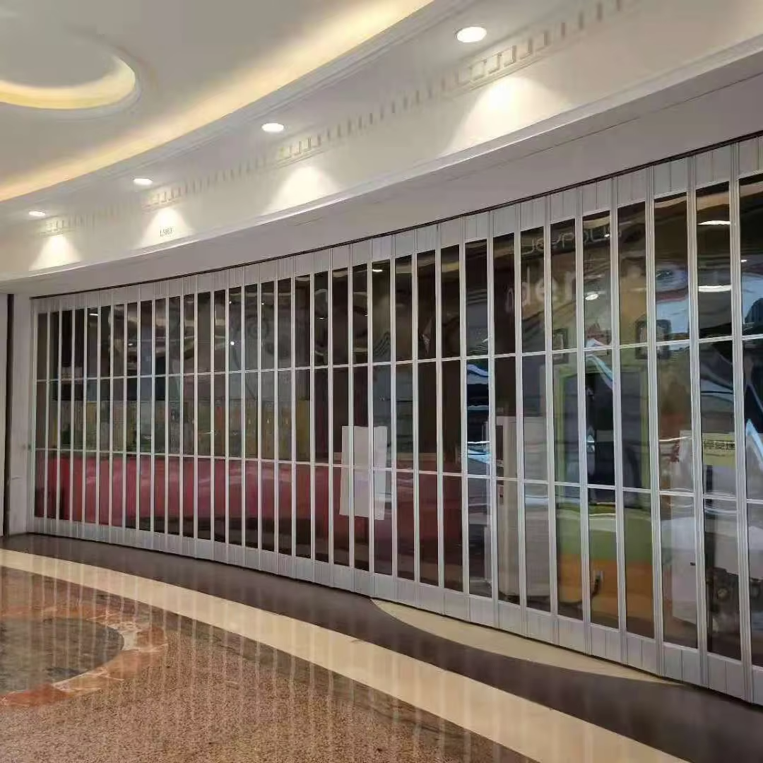 Practical Polycarbonate Folding Door Finished Interior PVC Aluminum Alloy Sliding Garage Door Modern Villa Space Division