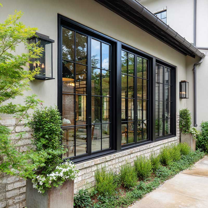 Sunnysky Double-Glazed Insulated Glass Sound-Proofing Barrier Reliable Aluminum Casement Window